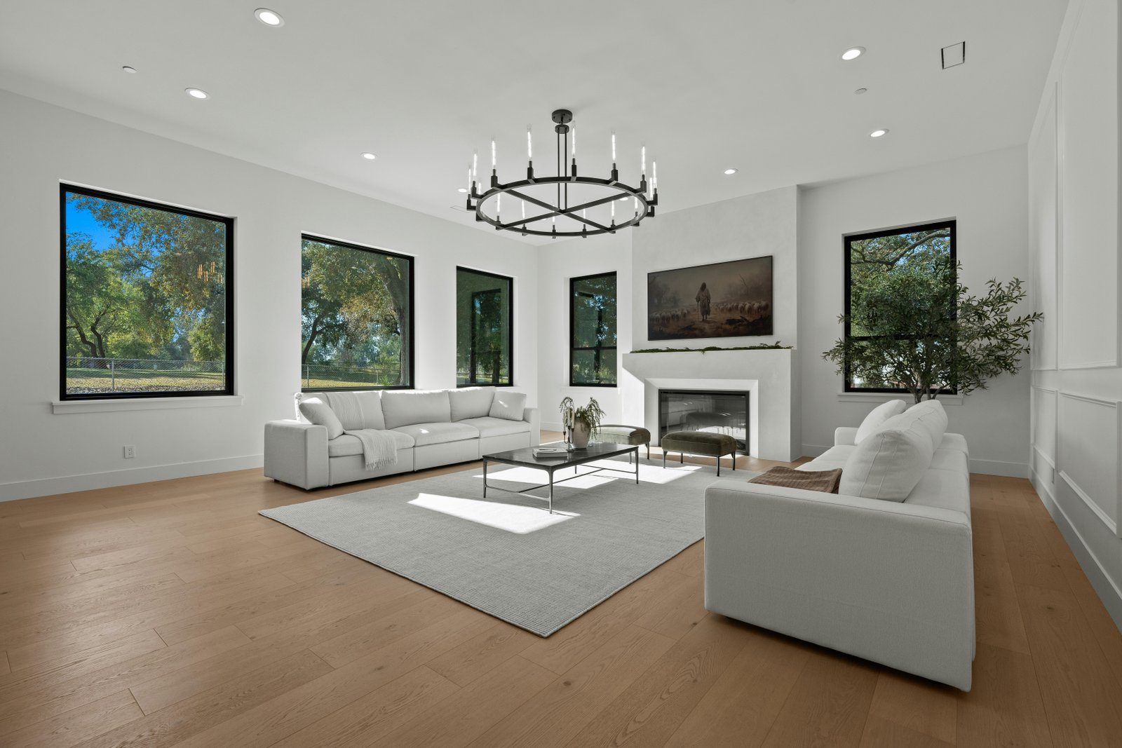 Modern minimalist living room interior by Avensa Studio
